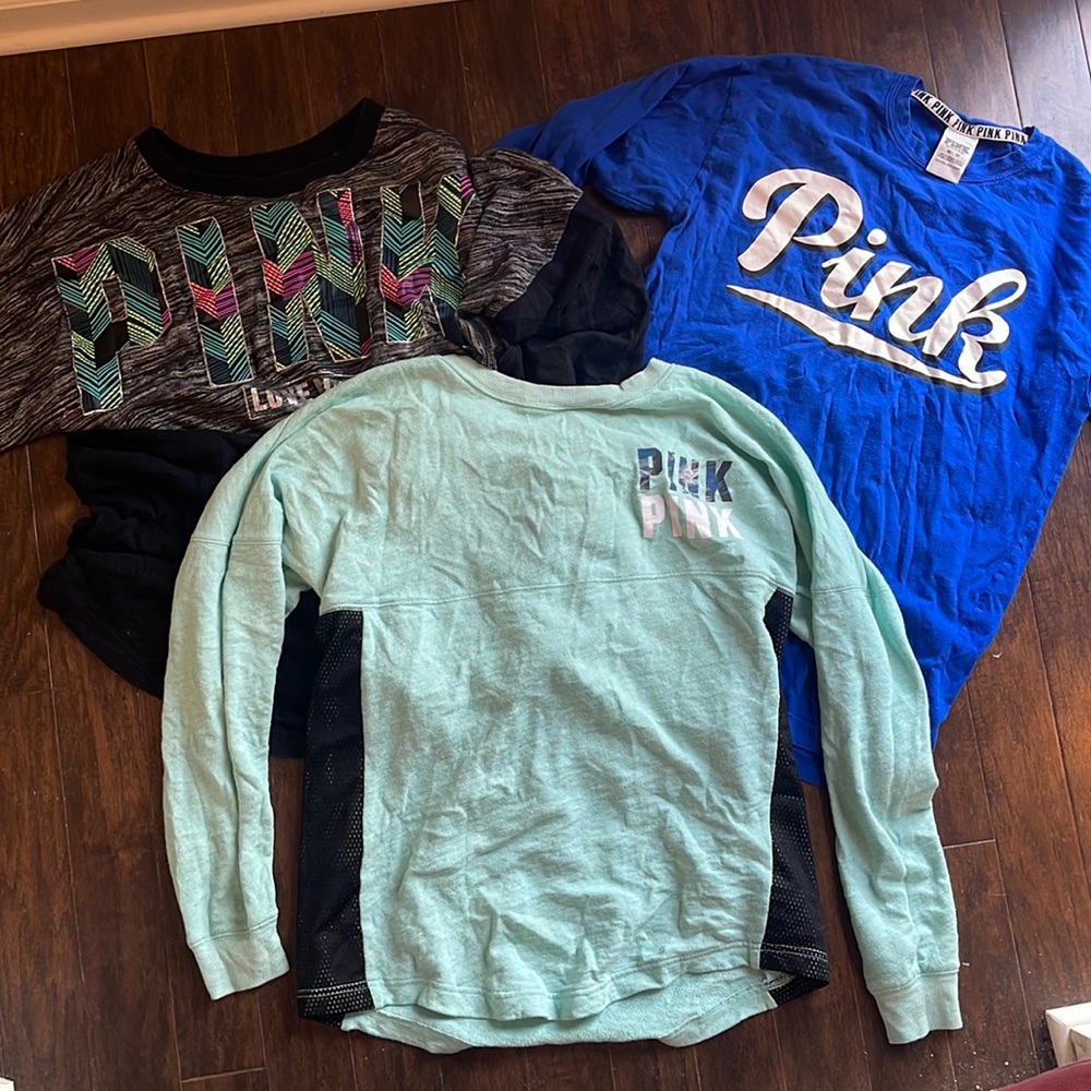 Victoria Secret Pink Sweatshirt/Long Sleeve Bundle